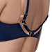Pretty Navy Blue Bra back view