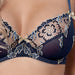Semi Sheer Full Figure Underwire Bra Navy Blue @ Lavinia Lingerie