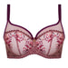 Sheer Mesh Embroidered Full Cup Bra Pink