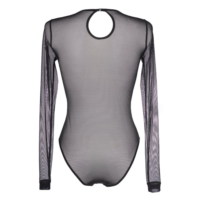 Sexy Mesh Delicious Bodysuit Axami Miami Vibe Sheer Back Black Lingerie