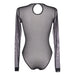 Sexy Mesh Delicious Bodysuit Axami Miami Vibe Sheer Back Black Lingerie