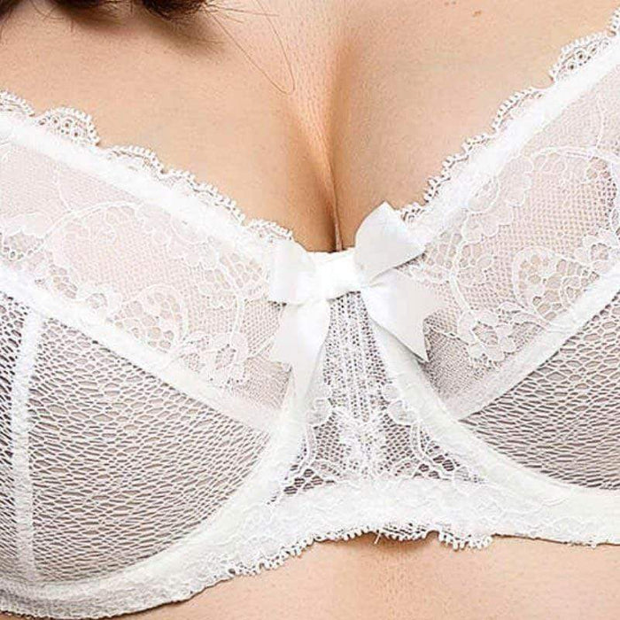 Bridal Full Figure Sheer Lace Bra Lauma Sparkling Lauma Lingerie Full Figure Bra