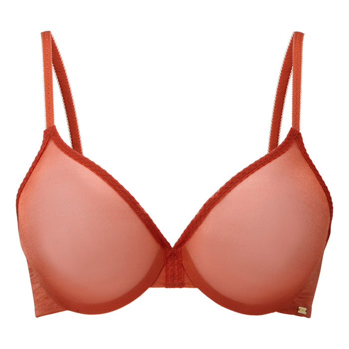 Gossard Glossies Sheer Molded Bra Cayenne