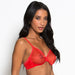 Sexy Sheer Molded Bra Gossard Glossies Chilli Red