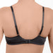 Back view of Conturelle Whisper Semi Sheer Lace Full Figure Bra in black, showing adjustable straps and hook-and-eye closure. Ideal for full bust support.