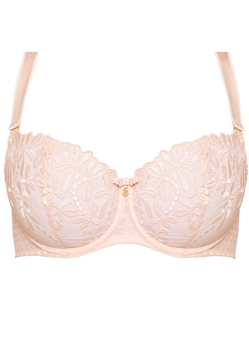 Sheer Mesh Balconette Bra Pink Intimates