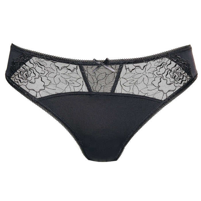 Semi Sheer Thong Panty Gorteks Pamela Black