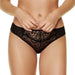 Sheer Thong Panty Gorteks Fiore Black Lingerie
