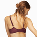 Back view of Blush Harlow Full Figure Lace Unlined Bra Elderberry Purple featuring adjustable straps and smooth band closure.