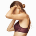 Close side angle of Blush Harlow Full Figure Lace Unlined Bra Elderberry Purple with delicate lace and supportive full figure design.