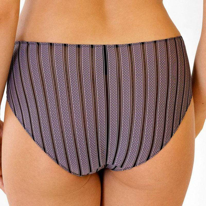 Soft Stretch High Waist Brief Panty Daisy Stripe