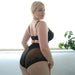 Plus Size Black Lingerie Set back view