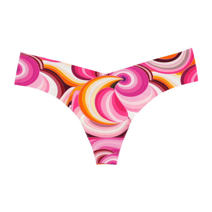 Playful Print Seamless Thong Panty Commando