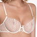 Sexy Sheer Lace Demi Wired Bra Lisca Rose Beige Lingerie
