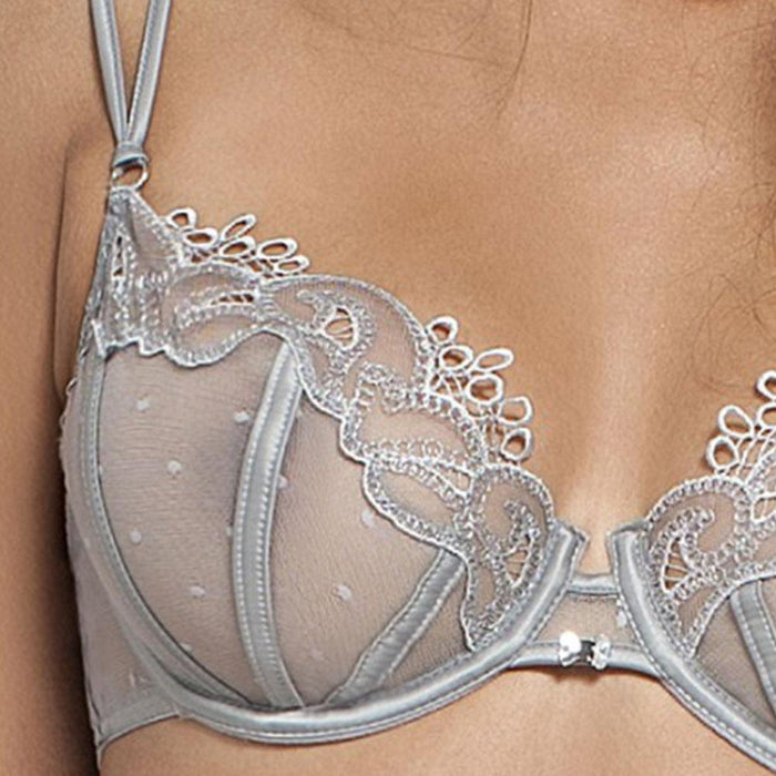 Sexy Sheer Polka Dot Demi Wired Bra Lisca Emotion