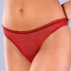Rosme Lingerie Thong Panty Sheer Mesh Thong Panty Rosme Tango XS / Red - Lavinia Lingerie