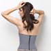 Back view of Navy Striped Corset by Lauma showing vertical stripe detailing and a sleek, supportive fit ideal for stylish shaping.