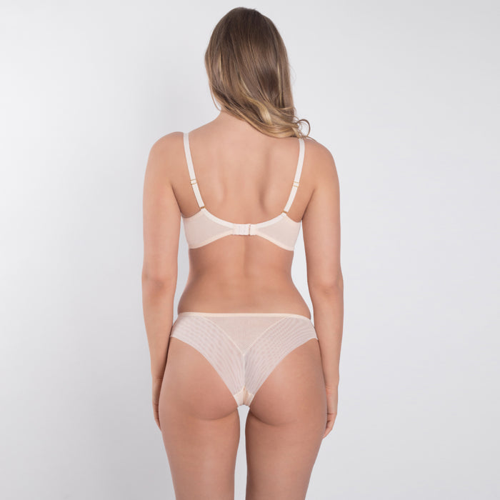Plus Size Sheer Bra Mesh Tulle Tanga Panty back view