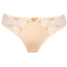 Mesh Tulle Embroidered Tanga Panty Beige Lingerie back view